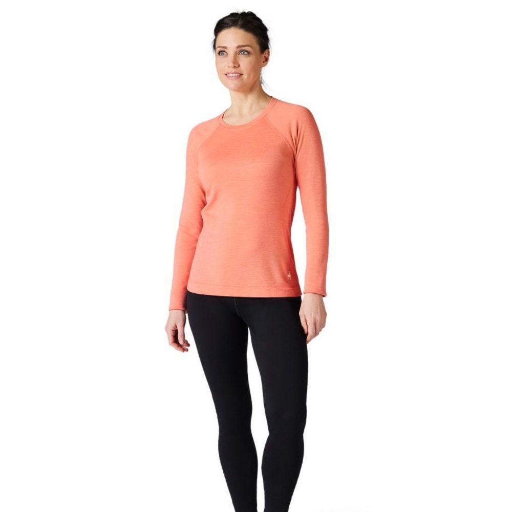 NWT Womens Smartwool 100% merino wool 250 baselayer in sunset coral heather